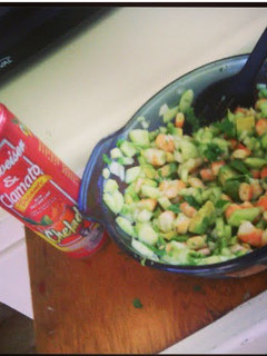 A picture of Shrimp salad.
