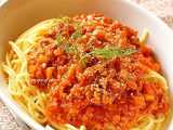 ketchup meat sauce pasta