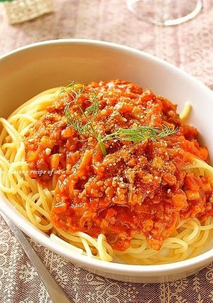 A picture of Easy Ketchup Meat Sauce Pasta.