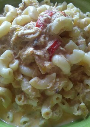 Una foto de Pasta con salsa de nata con pollo al pimentón dulce