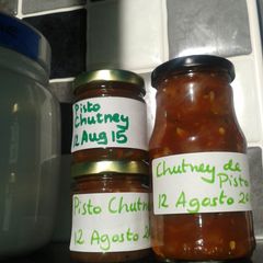 A picture of My pisto chutney.