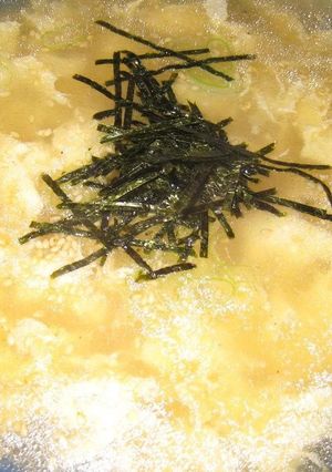 A picture of Yakiniku (Japanese BBQ) Restaurant-style Egg Drop Soup.