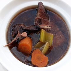 A picture of Brown Lamb And Pork Bone Stock / Soup.