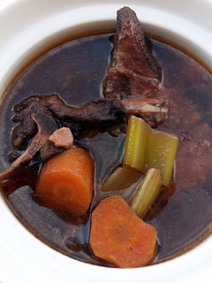 A picture of Brown Lamb And Pork Bone Stock / Soup.