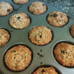 A picture of Banana Carrot and Choco Chip Muffin.