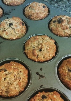 A picture of Banana Carrot and Choco Chip Muffin.
