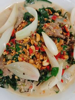 Hình của món Thịt bò xào lá cách.