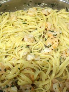 A picture of Shrimp Lemon Pepper Linguini.