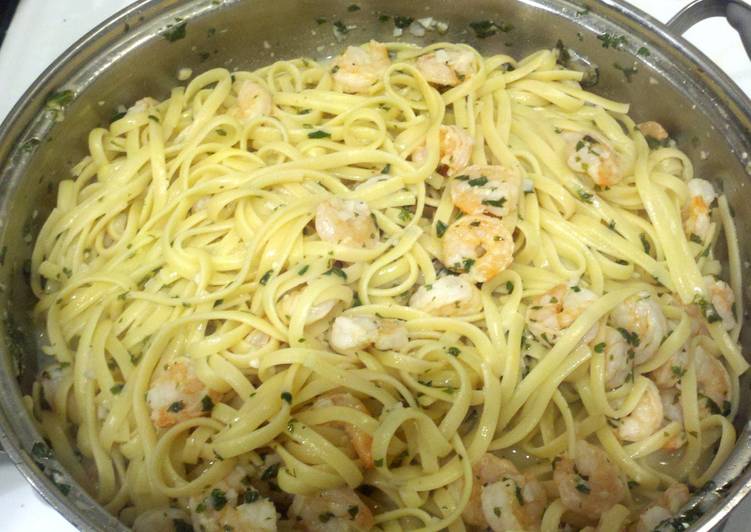 Recipe of Super Quick Homemade Shrimp Lemon Pepper Linguini