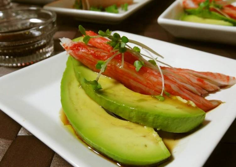 Avocado and Crab Stick Hors D'oeuvre