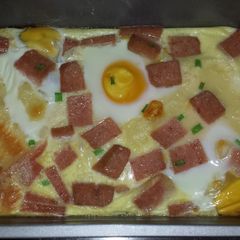 A picture of EASY HASH & SPAM FRITATA.