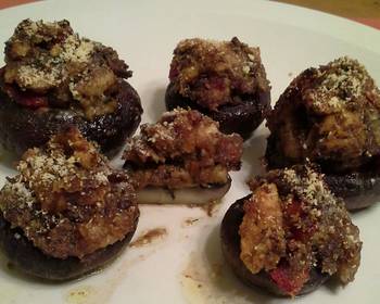 How To Cooking Recipe Stuffed Baby Portabello Mushrooms Delicious and Healthy