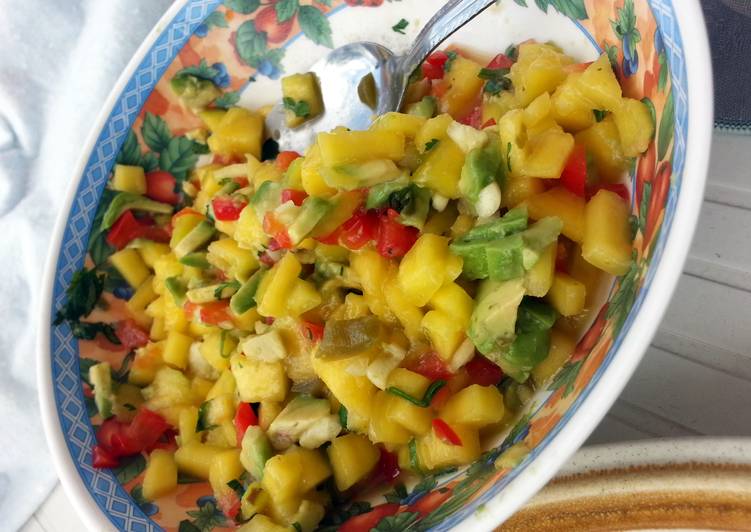 Simple Way to Make Any-night-of-the-week spicy mango salsa