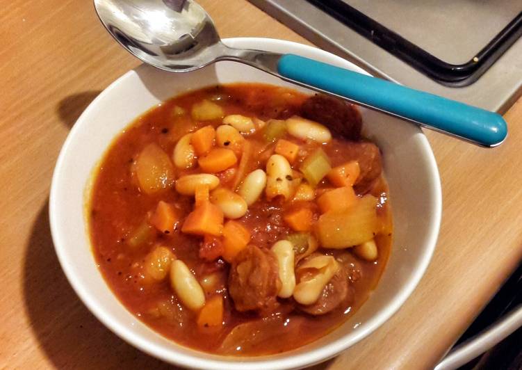 Easiest Way to Prepare Delicious Chorizo and Bean Stew