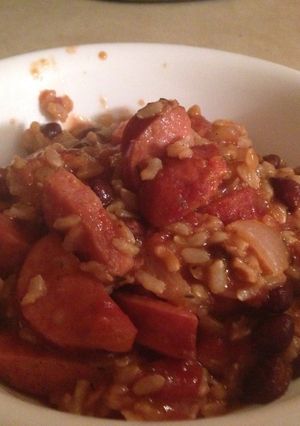 A picture of Andouille Sausage Slow Cooker Rice.