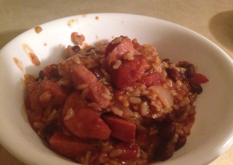 Steps to Prepare Perfect Andouille Sausage Slow Cooker Rice