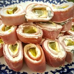 A picture of Ham Roll-Up's.