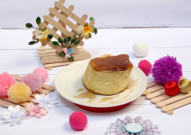 Resep Souffle Pancake 1 telur saja Anti Gagal