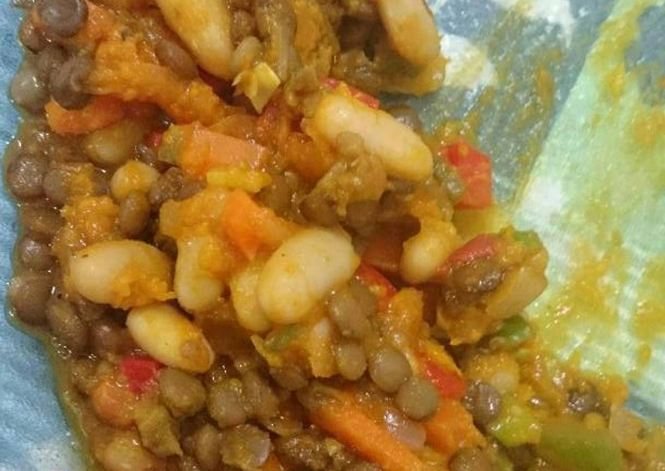 Guiso de lentejas vegano