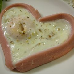 Cute Heart-Shaped Fried Egg A picture of Cute Heart-Shaped Fried Egg.