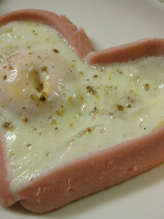 A picture of Cute Heart-Shaped Fried Egg.