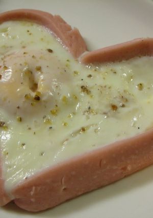 A picture of Cute Heart-Shaped Fried Egg.