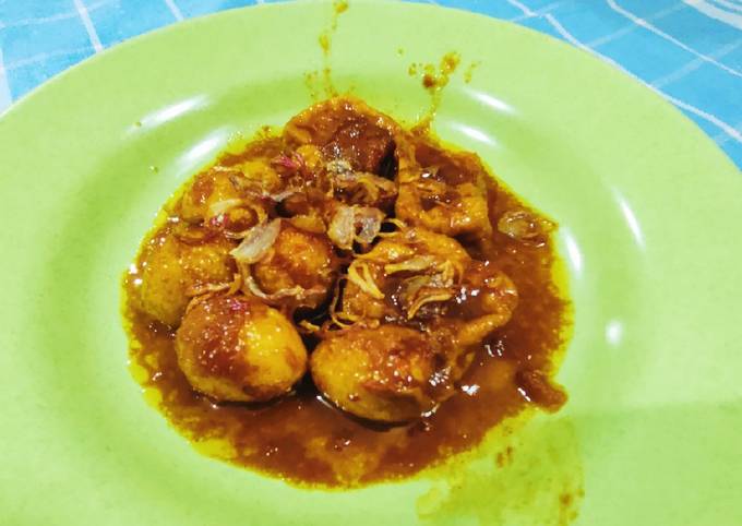 Telur puyuh & tahu bumbu kecap