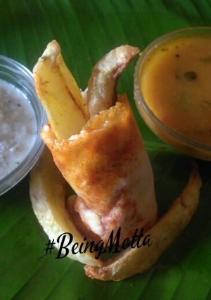 A picture of Stuffed French Fries Schezwan Cheese Dosa.