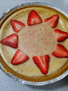 A picture of Sarah's Simple Strawberry Cheese Cake.