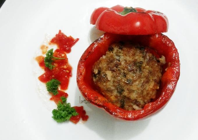 Resep Spicy Stuffed Paprika/Paprika Isi Rempah Anti Gagal