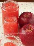 Pink Hued Apple Jam using Red Gold Apples