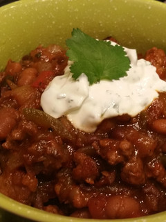 A picture of Healthy Meat-Bean Chili.