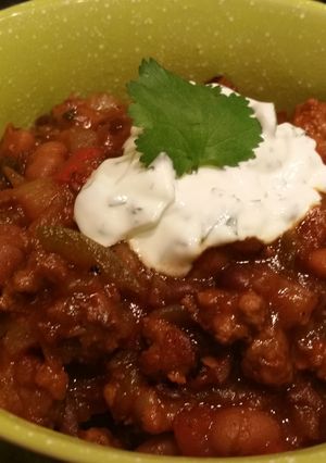 A picture of Healthy Meat-Bean Chili.