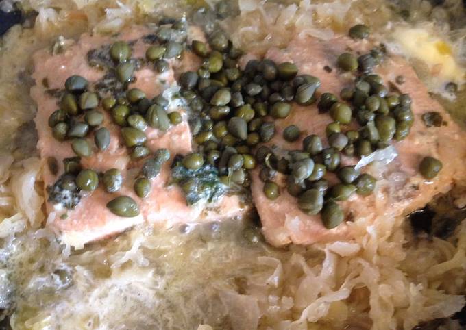 Simple Way to Make Award-winning Basil Salmon With Capers and Avocados