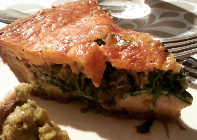 How to Make Homemade Easy mushroom spinach quiche