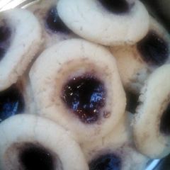 A picture of Shortcut Thumbprint Cookies.