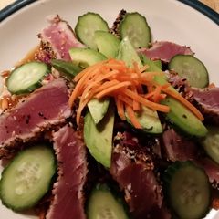 A picture of Sesame Crusted Seared Ahi Tuna Salad.