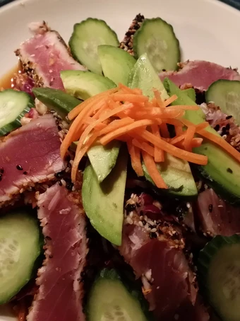 Simple Way Make Recipe Sesame Crusted Seared Ahi Tuna Salad that is Delicious, Can Spoil the Tongue}