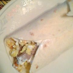A picture of Dad's Breakfast burritos.