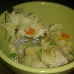 A picture of Homemade chicken noodle.