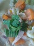 Macaroni chicken soup