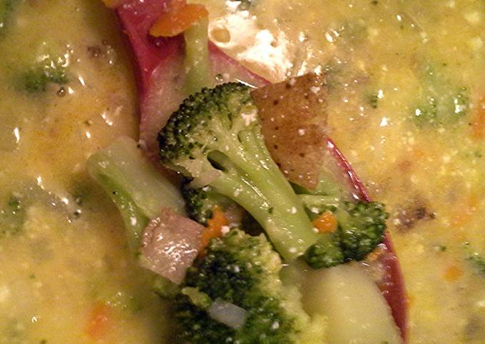 Recipe of Ultimate broccoli potato cheddar soup