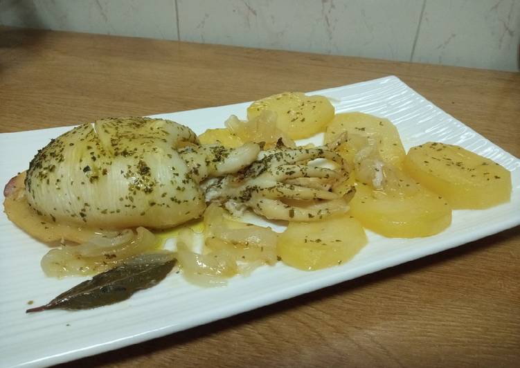 ✅🗣📢 Sepia con patatas y cebolla a la cerveza y perejil