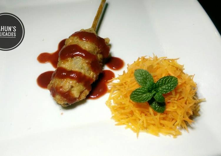 Minced meat on a stick