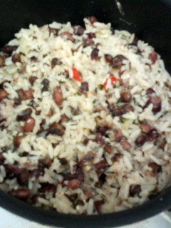 A picture of Caribbean Rice and Peas.