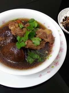 A picture of Herbal Pork Soup / Bak Kut Teh With Shitake Mushroom.