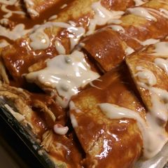 A picture of Easy Cheesy Chicken Enchilada.
