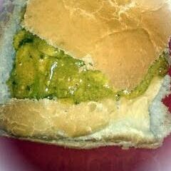Chicken curry Bunny Chow A picture of Chicken curry Bunny Chow.