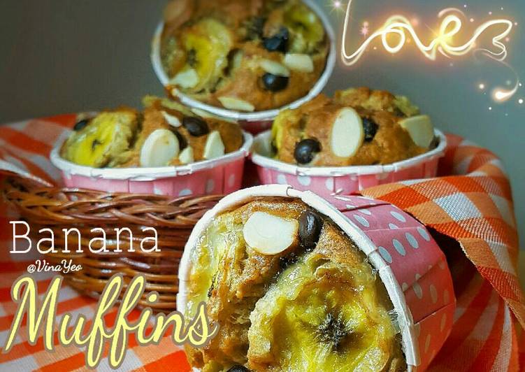 Cara Gampang Menyiapkan Muffin Banana Supper Uenakk 🍌🍌 (No Mixer) Anti Gagal