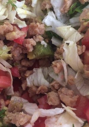 Una foto de Ensalada con soya (vegana)
